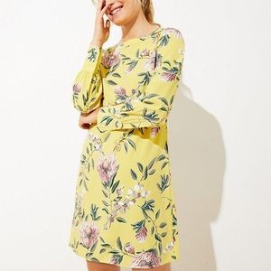 Loft yellow floral dress